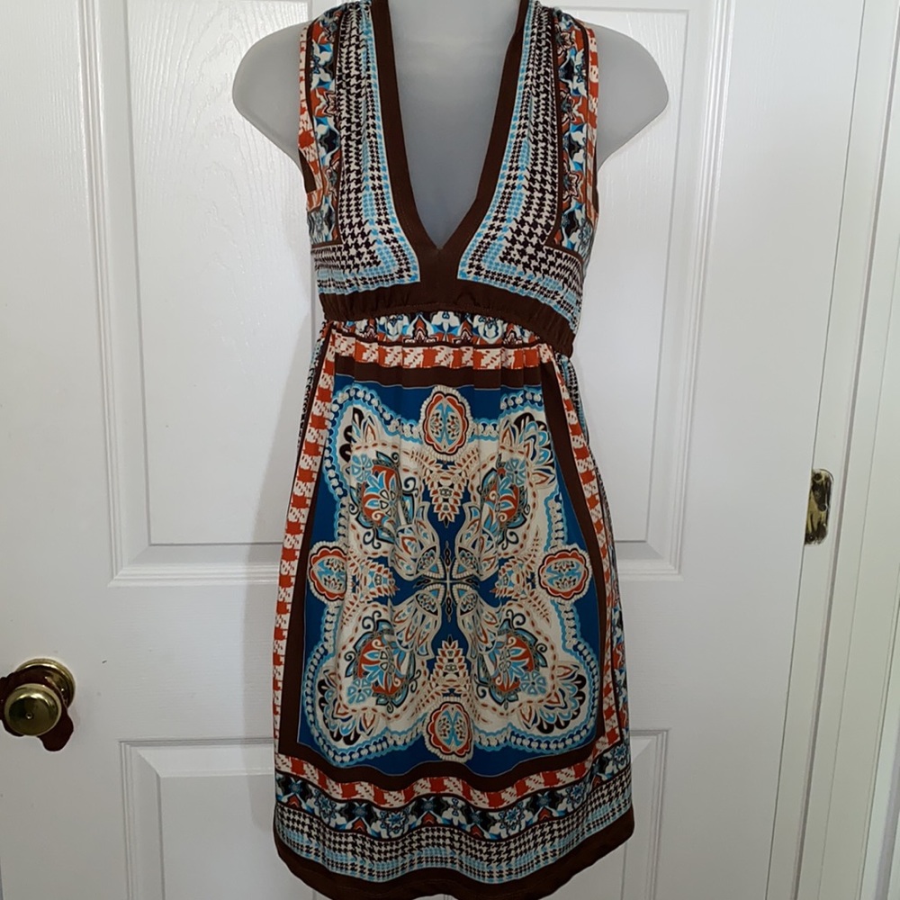 Bailey Blue dress summer knit sleeveless racer back